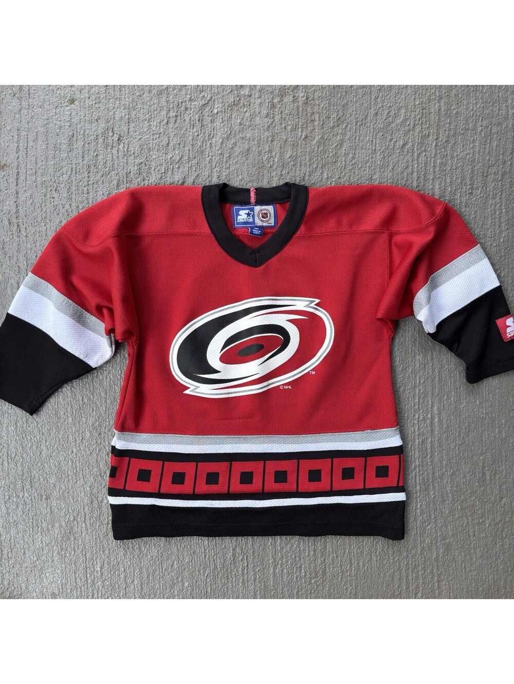 Vintage 90s Carolina Hurricanes Home Starter Jersey YOUTH medium 6-8